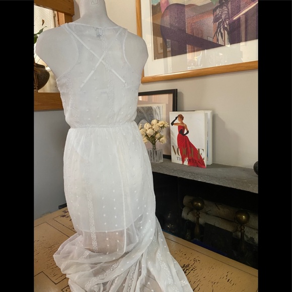 Forever 21 Sheer White Maxi Dress - Picture 3 of 12